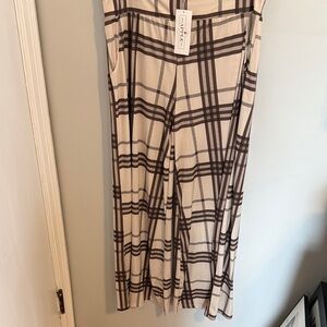 Plaid Wide-Leg Pants